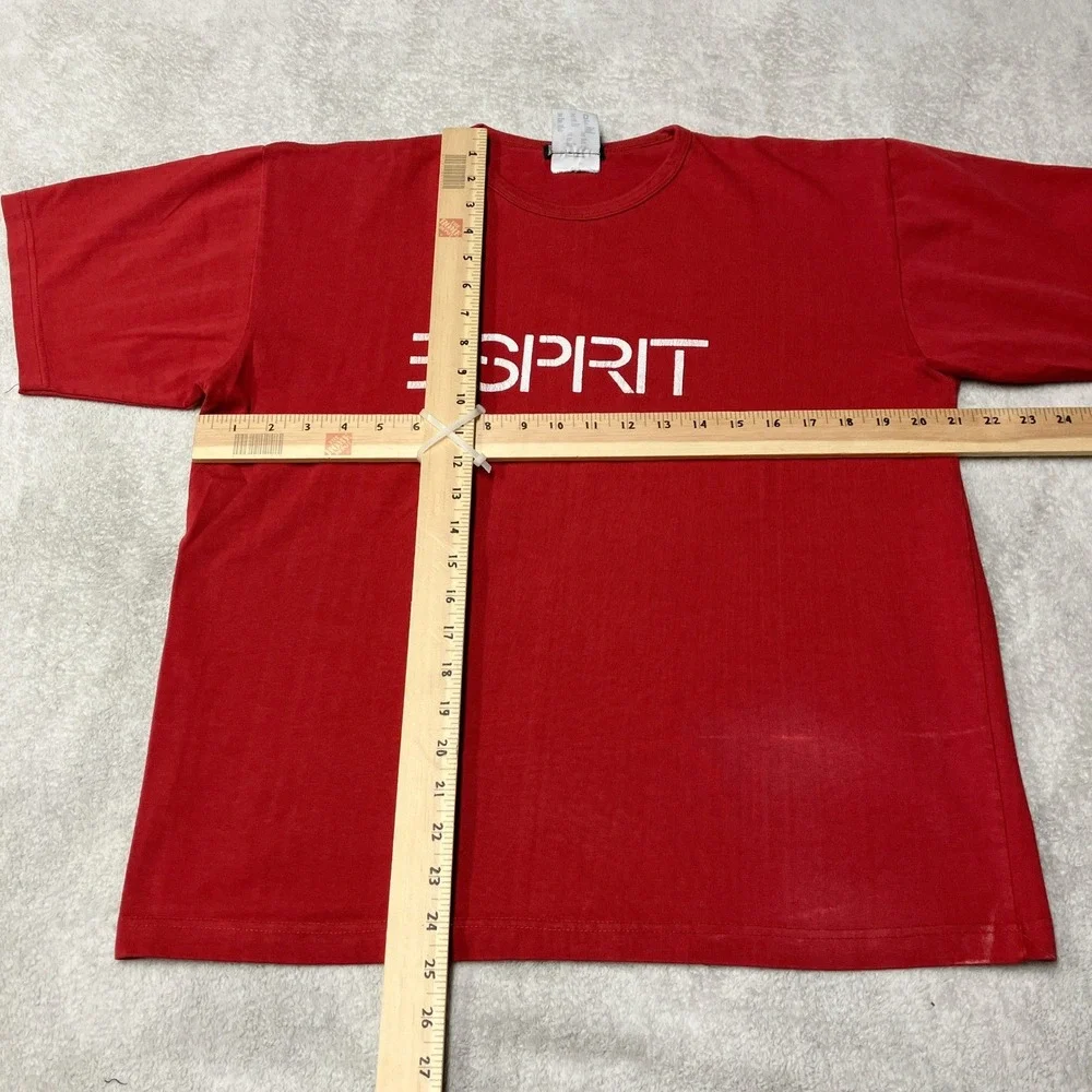 Vintage 90s ESPRIT T-Shirt Spellout Logo Short Sleeve Crew Neck Y2K Mens Large